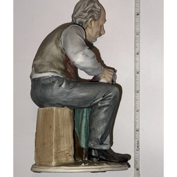 Vintage Capodimonte Figurine German Silversmith Stein Maker Signed Antonio Benni - Picture 12 of 12